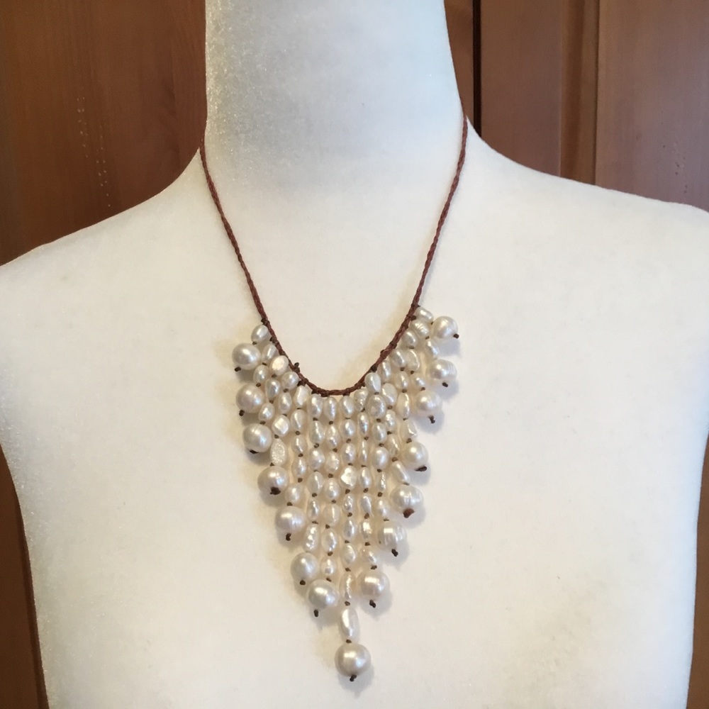 Freshwater Pearl Statement Necklace NWOT